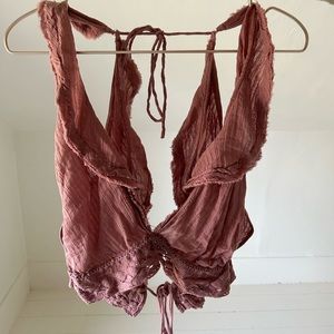 Free people tie tank with open back